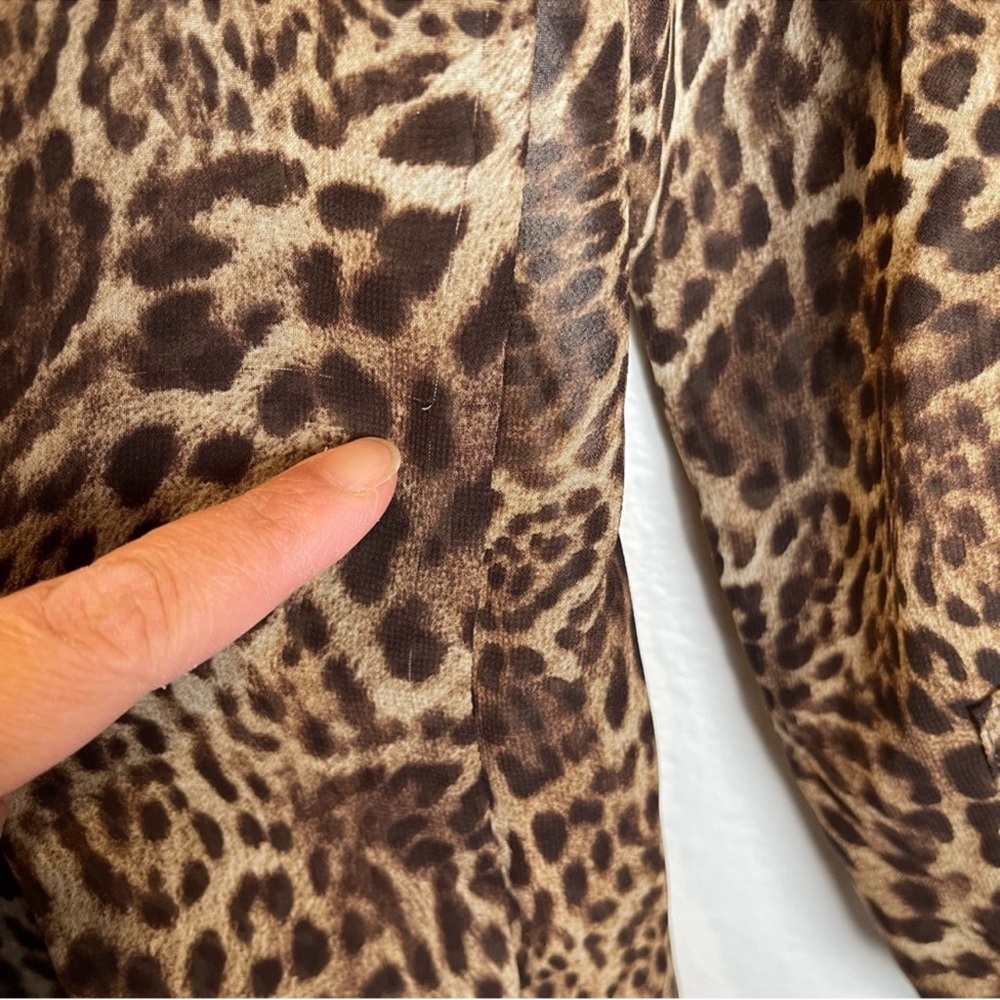 The Kooples Leopard Print Button Up Top Size XXS Semi Sheer Blouse Mobwives - Picture 12 of 13